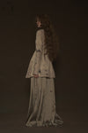 Mutedance 24 Autumn and Winter Waist Silk Flower Dye Skirt Series MD-MD24FW78-celadon MD24FW77